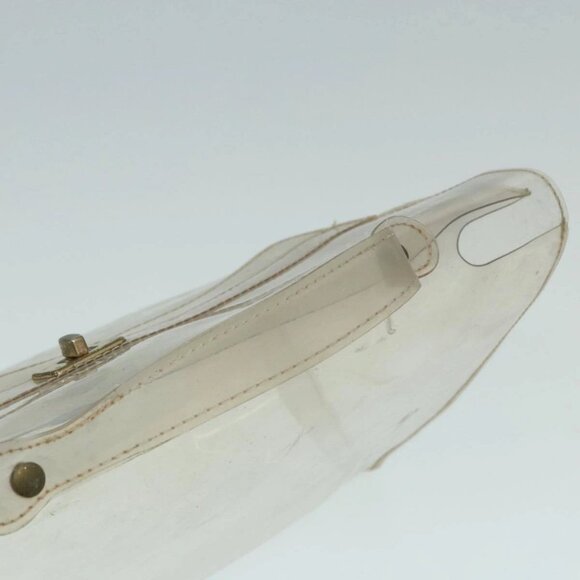 HERMES Vinyl Kelly Hand Bag Vinyl Clear Auth - Picture 14 of 16